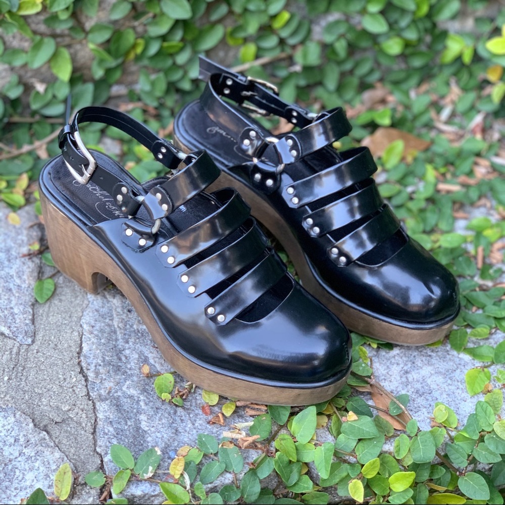 Rachel Comey Leather & Wood Clogs